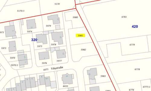 Lageplan Flurstück 5981 - Grundstück in Bad Wimpfen