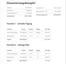 Finanzierungsbeispiel/e - 