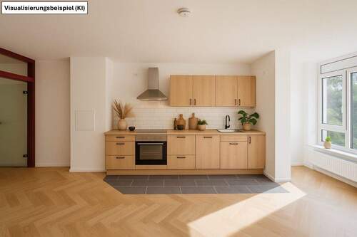 Visualisierung Küche - Etagenwohnung mit 67,00 m&sup2; in Berlin zum Kaufen