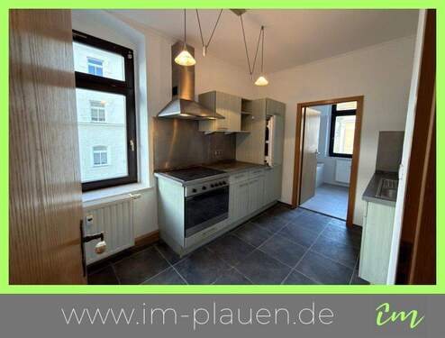 Küche mit EBK - Einbauküche - 2 Zimmerwohnung in Plauen Stadtteil Haselbrunn zur Miete