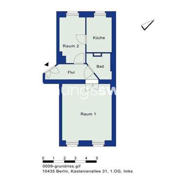 Bild 3 - Etagenwohnung mit 52,00 m&sup2; in Berlin zur Miete