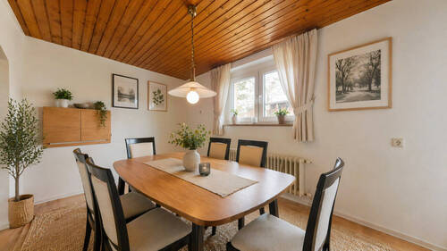 Essbereich visualisiert - Etagenwohnung mit 103,80 m&sup2; in Freiburg Im Breisgau zum Kaufen