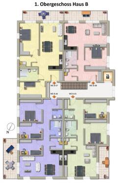 1. Obergeschoss Haus B - 