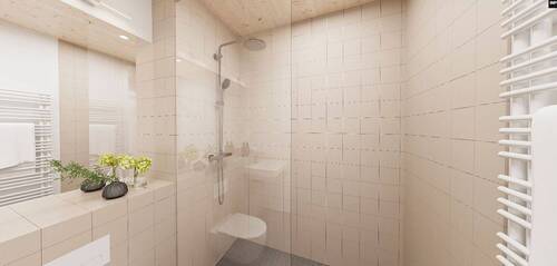 Badezimmer mit Dusche - 