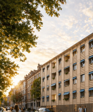 Straßenansicht - Etagenwohnung mit 54,80 m&sup2; in Leipzig zum Kaufen