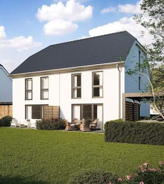 1DH Südseite.jpg - Doppelhaushälfte mit 140,00 m² in Schwarzenbruck zum Kaufen