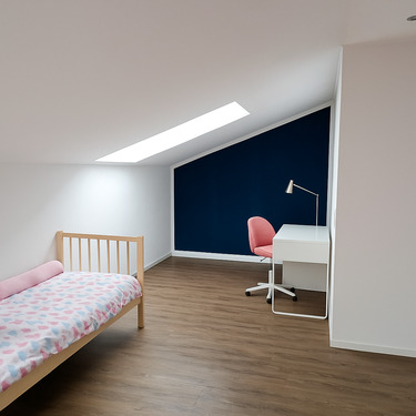 mögliches drittes Zimmer mit visualisierten Möbeln - 