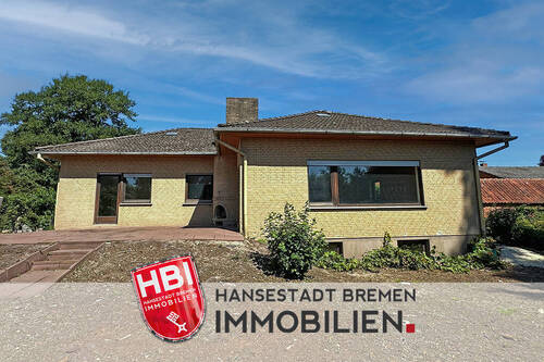 Außenansicht - Grasberg Idyllischer Bungalow im Grünen mit Garage