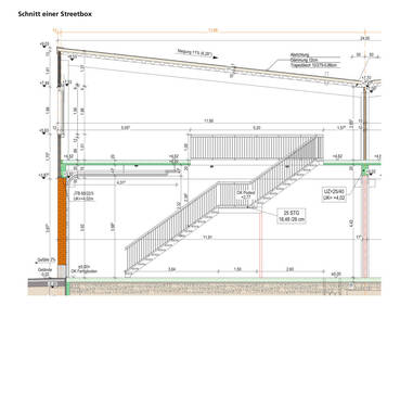 Querschnitt - 2 Zimmer Einfamilienhaus zur Miete in Karlsruhe