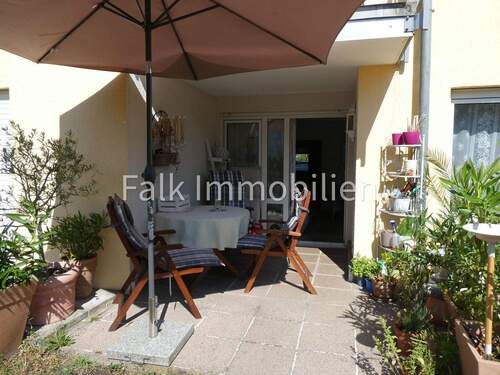 Ansicht Terrasse - ***Investitionsgelegenheit! Vermietete 2 ZKB, Terrasse+TG-Stellplatz in Schwetzingen-Schälzig***