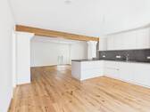 Küche und Wohnraum - 3 Zimmer Etagenwohnung in Amberg