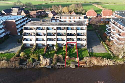 Luftaufnahme - 3 Zimmer Etagenwohnung in Dornum