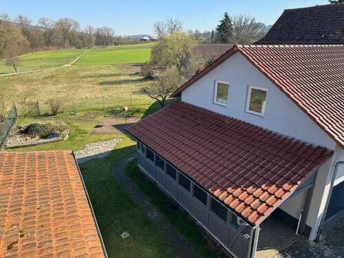 Blick vom 1. OG auf das Grundstück/Garten - 6 Zimmer Mehrfamilienhaus, Wohnhaus in Eschwege