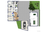 Grundriss untere Wohnebene - 