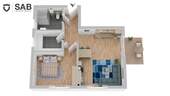 3D-Zeichnung - 2 Zimmer Etagenwohnung in Oldenburg