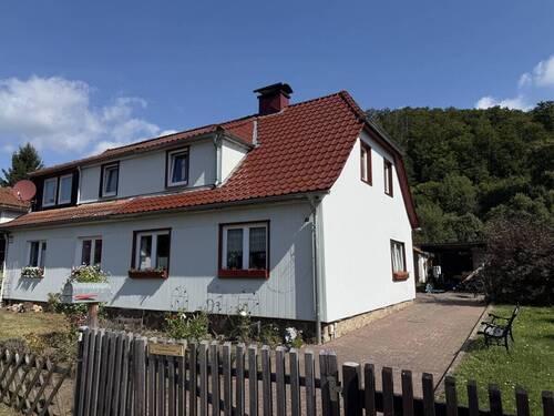 Außenansicht - Doppelhaushälfte mit großem Grundstück in 37445 Walkenried OT Wieda