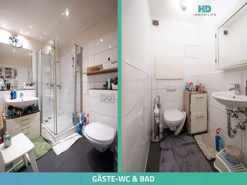 Gäste-WC und Bad - 