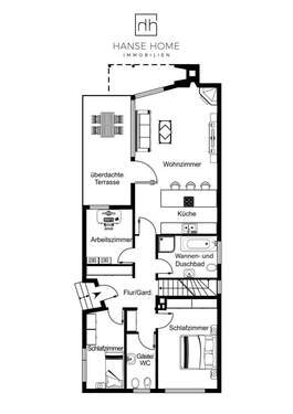 Erdgeschoss mit Terrasse - 