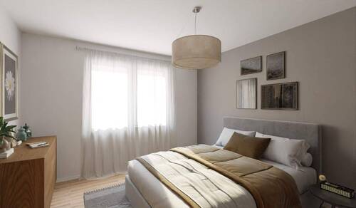 Helles und komfortables Schlafzimmer - 3 Zimmer Etagenwohnung in Frankfurt (Oder)