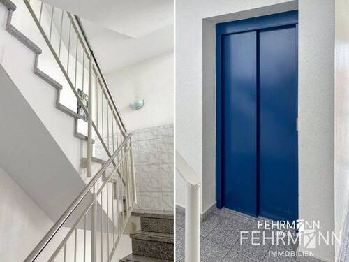 Hausflur mit Fahrstuhl - 1 Zimmer Büro in Ochtrup