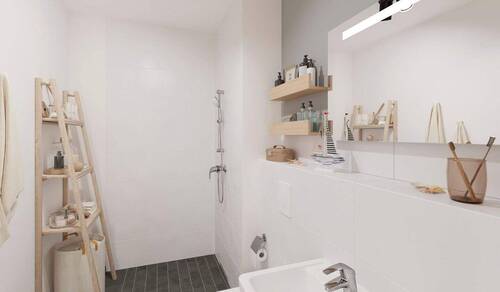 Modernes Duschbad 1 - 3 Zimmer Etagenwohnung in Loddin
