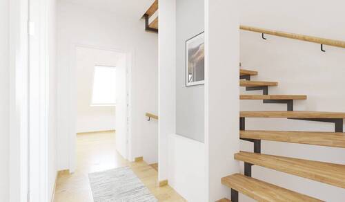 Visualisierung des Flurs im Obergeschoss - 