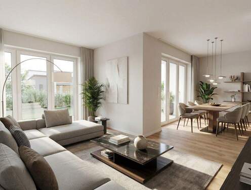 Wohn- und Essbereich - 2 Zimmer Etagenwohnung zum Kaufen in Moormerland / Warsingsfehn