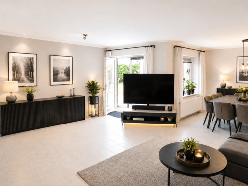Wohnzimmer - 6 Zimmer Einfamilienhaus zum Kaufen in Wesselburen