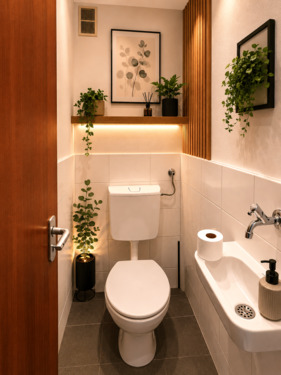 Zusätzliches Gäste-WC eingerichtet - 