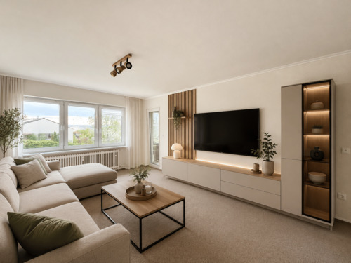 Helles Wohnen eingerichtet mit Zugang zur Loggia - 4 Zimmer Einfamilienhaus in Dietersheim