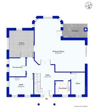 Darstellung Erdgeschoss - 