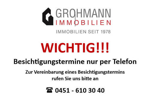 WICHTIGER HINWEIS - 1 Zimmer Etagenwohnung in Lübeck