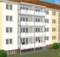 Hier lädt ein großer Balkon zum gemeinsamen Verweilen ein - Chemnitz Furth