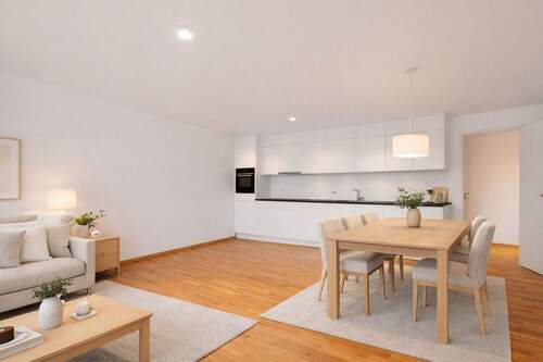 Wohnzimmer_Illustration - AIGNER - Ruhiges Wohnen in parkähnlicher Seenähe