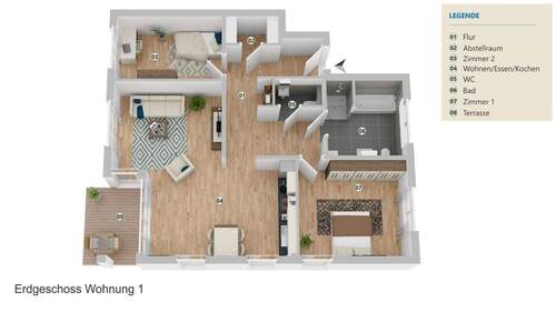 Erdgeschoss Wohnung 1 - 