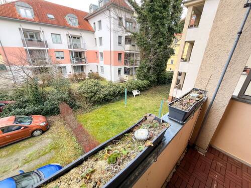 Blick vom Balkon - 2 Zimmer Etagenwohnung in Leipzig
