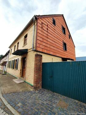 Straßenansicht mit Zufahrt - Mehrfamilienhaus, Wohnhaus mit 204,00 m² in Ausleben / Ottleben zum Kaufen