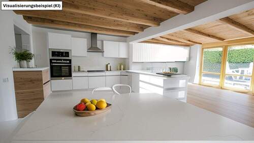 Küche/ Esszimmer, Gartengeschoss -VISUALISIERUNG- - 