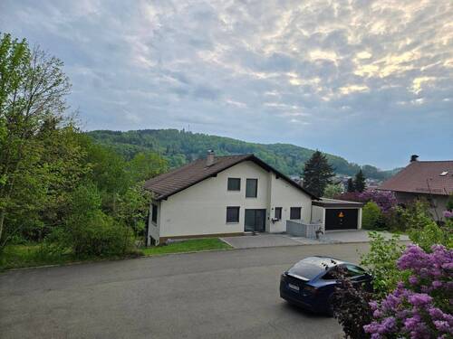 Hausansicht - Großzügiges Mehrfamilienhaus mit Ausbaupotenzial, Sauna, Wintergarten und großem Garten