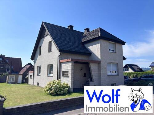 Eingangsansicht Strasse - Großzügiges 1-2-Familienhaus in schöner Lage von Klosterbauerschaft - Inklusive Bauplatz