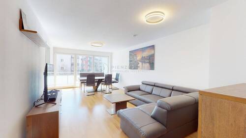 Wohnzimmer Ansicht III - Etagenwohnung mit 81,20 m² in München zum Kaufen