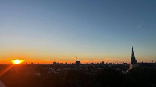 Aussicht Dachterrasse Nacht - 