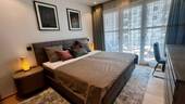 Schlafzimmer mit Balkon - Etagenwohnung mit 63,00 m² in München zur Miete