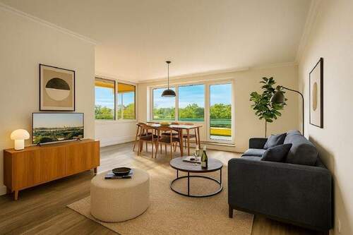 03_Wohnzimmer (KI_Einrichtungsvorschlag) - 3 Zimmer Etagenwohnung in München