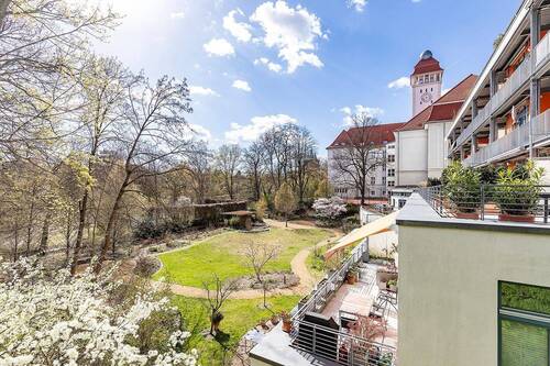 Ausblick Außenanlage - Vermietete Erdgeschosswohnung mit Terrasse am Hohenzollerndamm