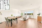 Sonnendurchflutetes Wohnzimmer - 4 Zimmer Etagenwohnung zum Kaufen in Esslingen