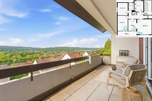 Sonnenbalkon mit Panoramablick - 