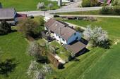 Luftbild mit Garten und Terrasse - Einfamilienhaus mit 150,00 m&sup2; in Pfullendorf zum Kaufen