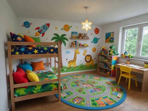 Kinderzimmer möbliert - 