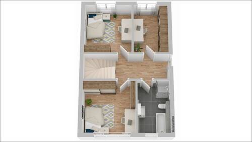 Obergeschoss - Doppelhaushälfte mit 158,00 m&sup2; in Goldbach zum Kaufen